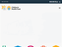 Tablet Screenshot of childrenshealthfund.org